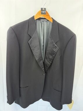 Giorgio Armani Black Tuxedo Jacket with Satin Lapel
